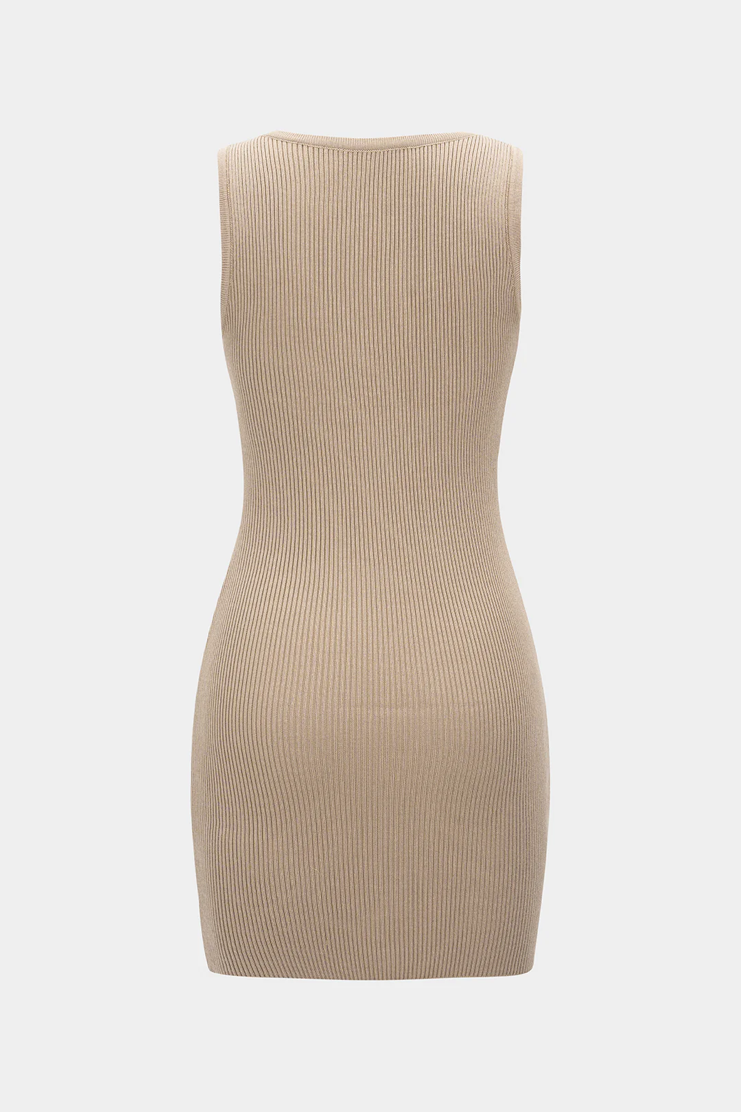 Knit Button Sleeveless Dress