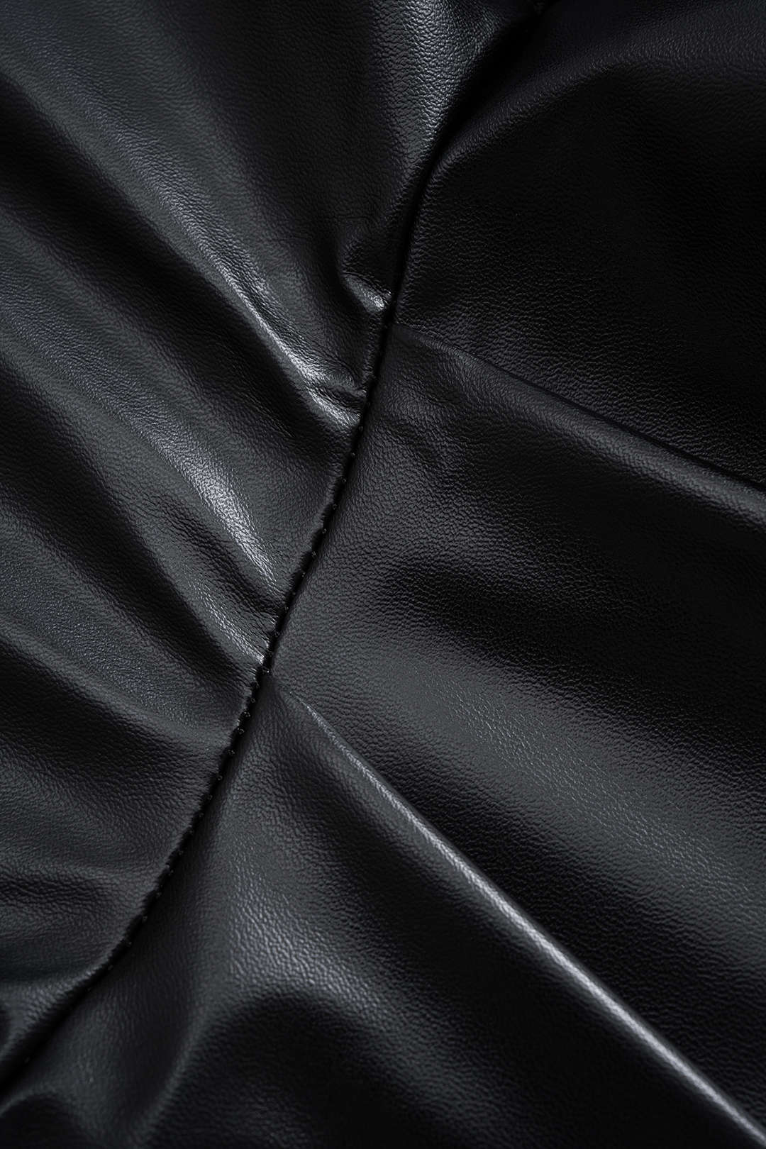 Faux Leather Asymmetric Twist Knot Tank Top