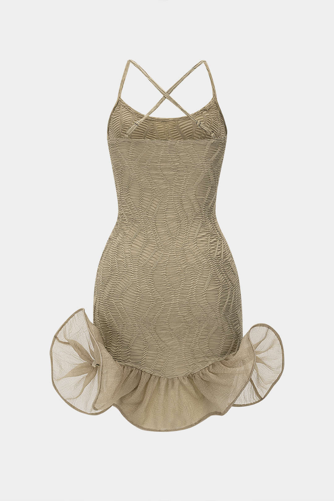 Sleeveless Ruched Patchwork Short Dress