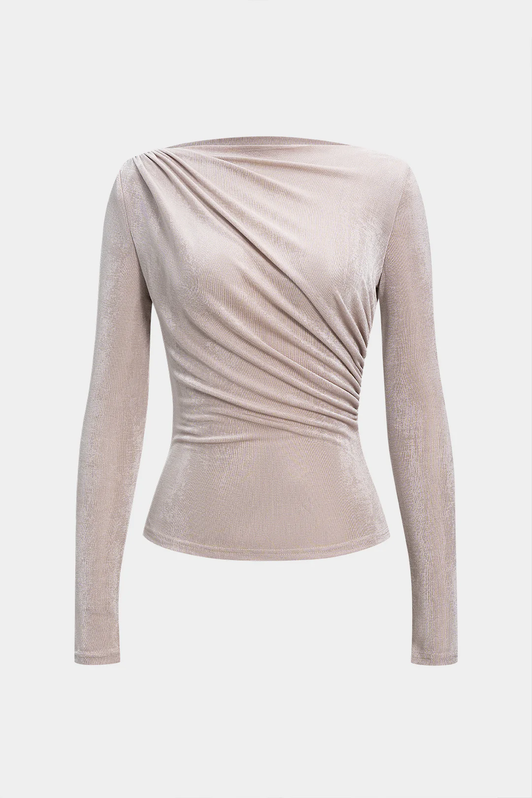 Ruched Long-Sleeve Top