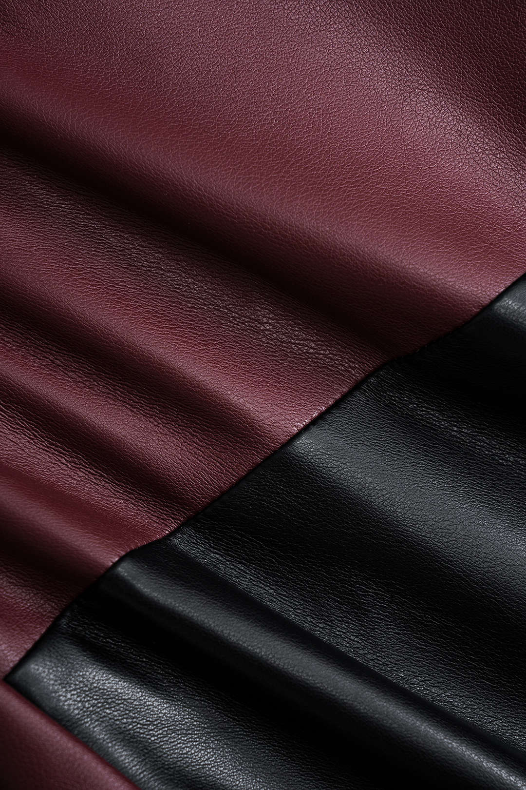 Imitation Leather Patchwork Trousers