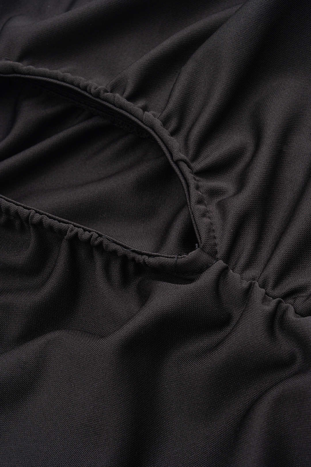 Round Neck Ruched Cut Out Short Sleeve Maxi Dress