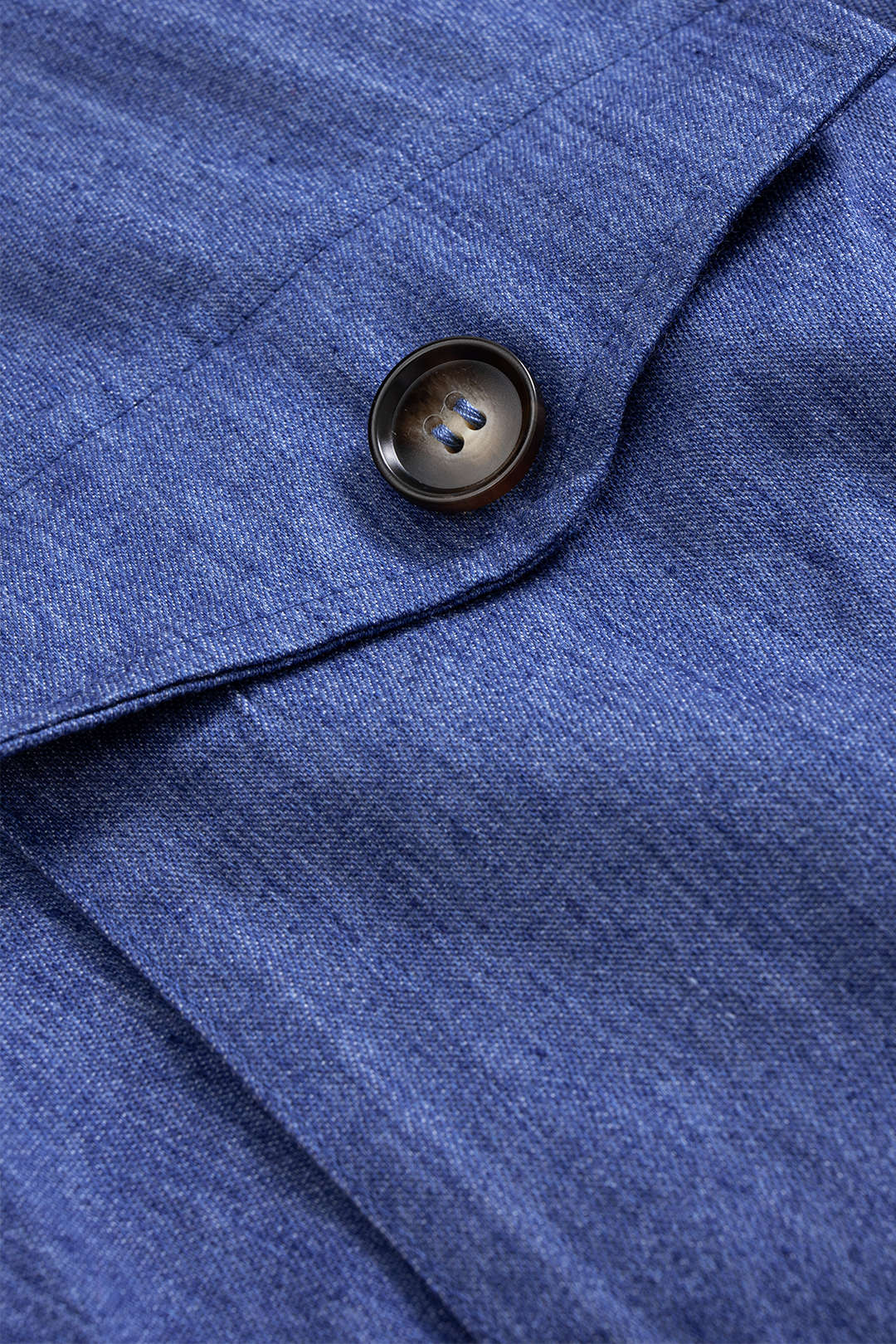 Denim Patchwork Pocket Button-Belted Short Sleeve Dress