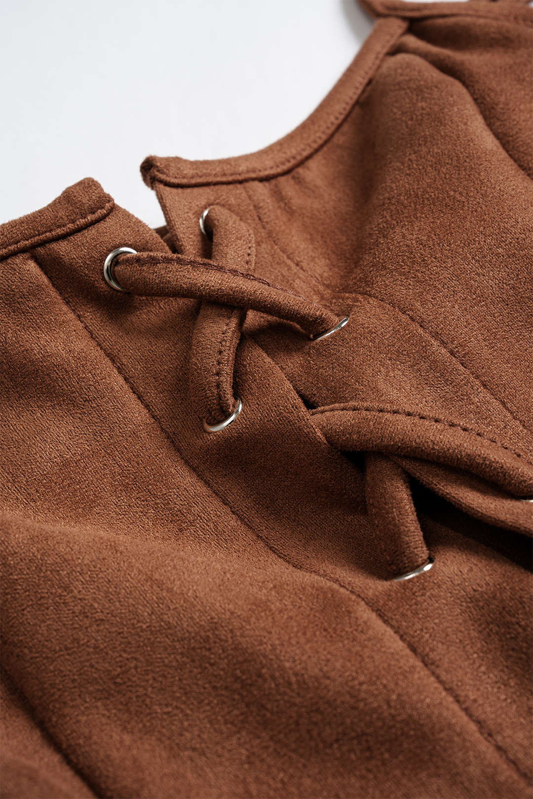 Tie-Up Ruffle Hem Cami Top