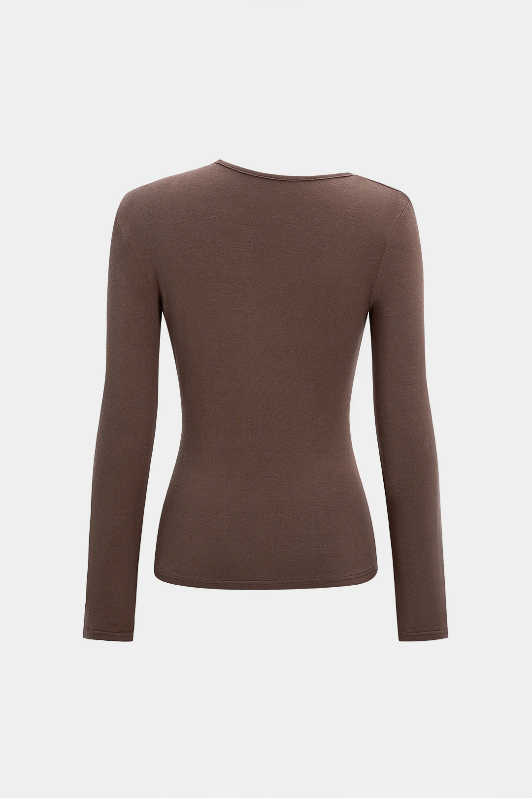 Asymmetric Ruched Long-Sleeved Top