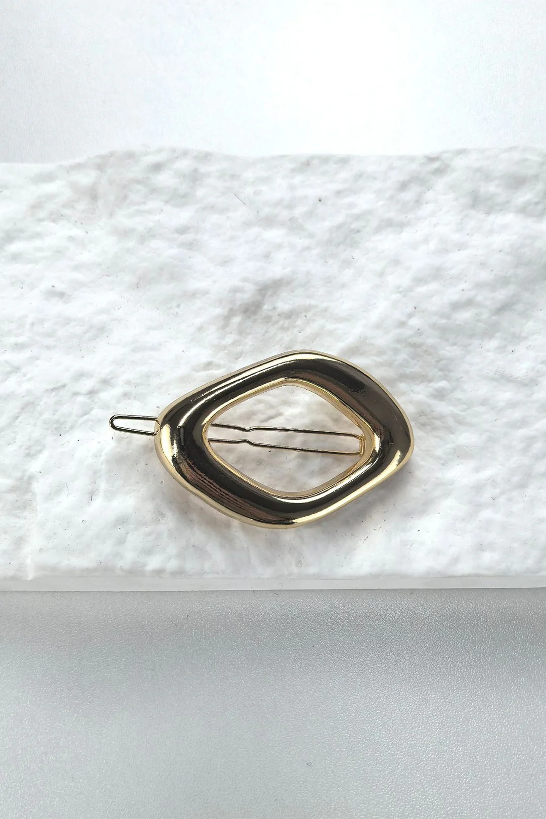 Metal Geometric Oval Hairpiece