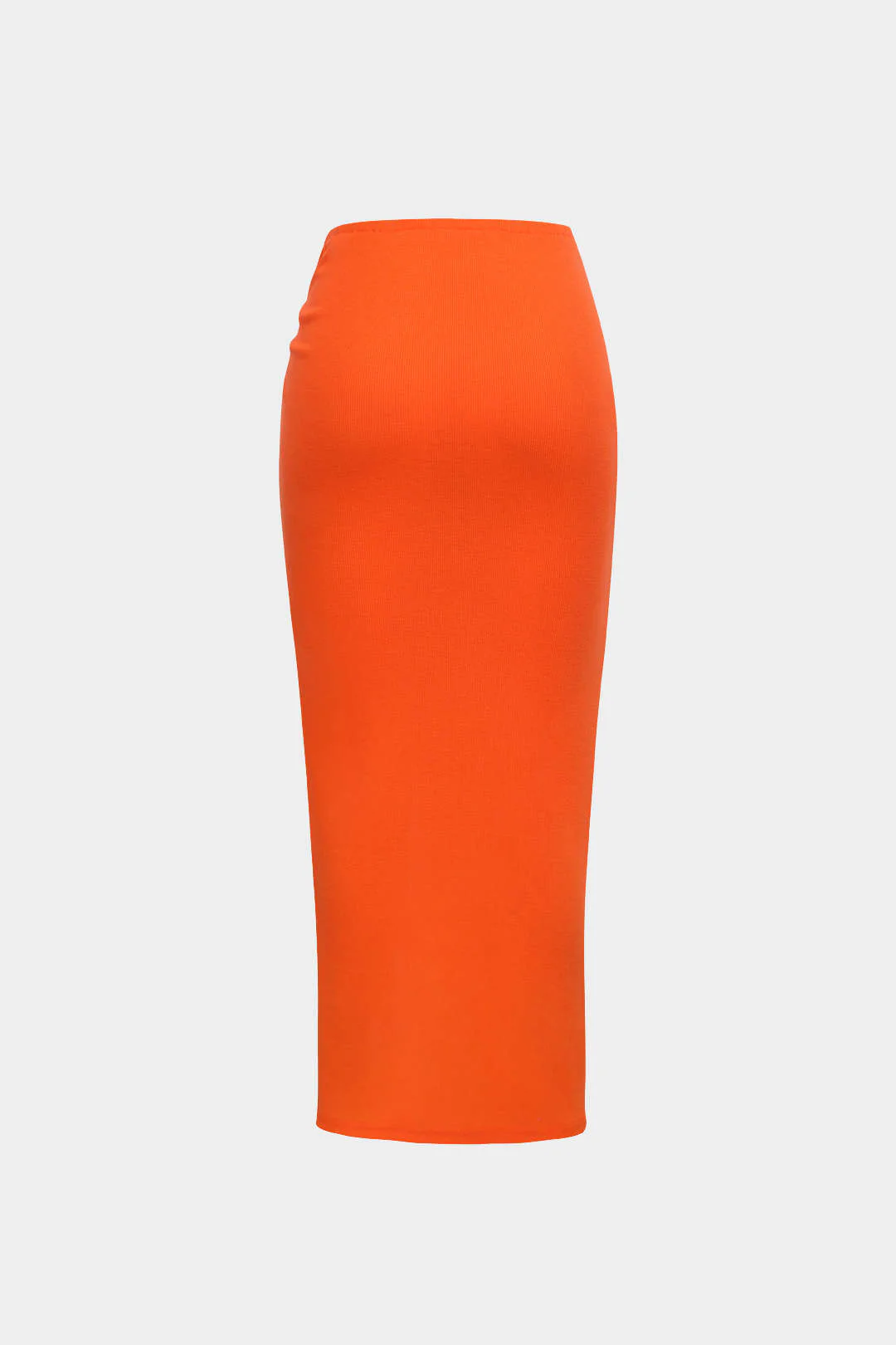 Knot Side Split Knitted Mid-length Skirt