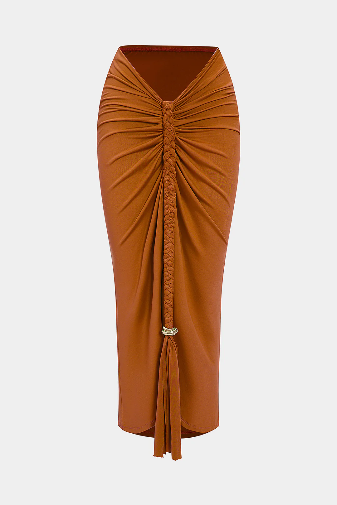 Metallic Braided Ruched Decorative Skirt