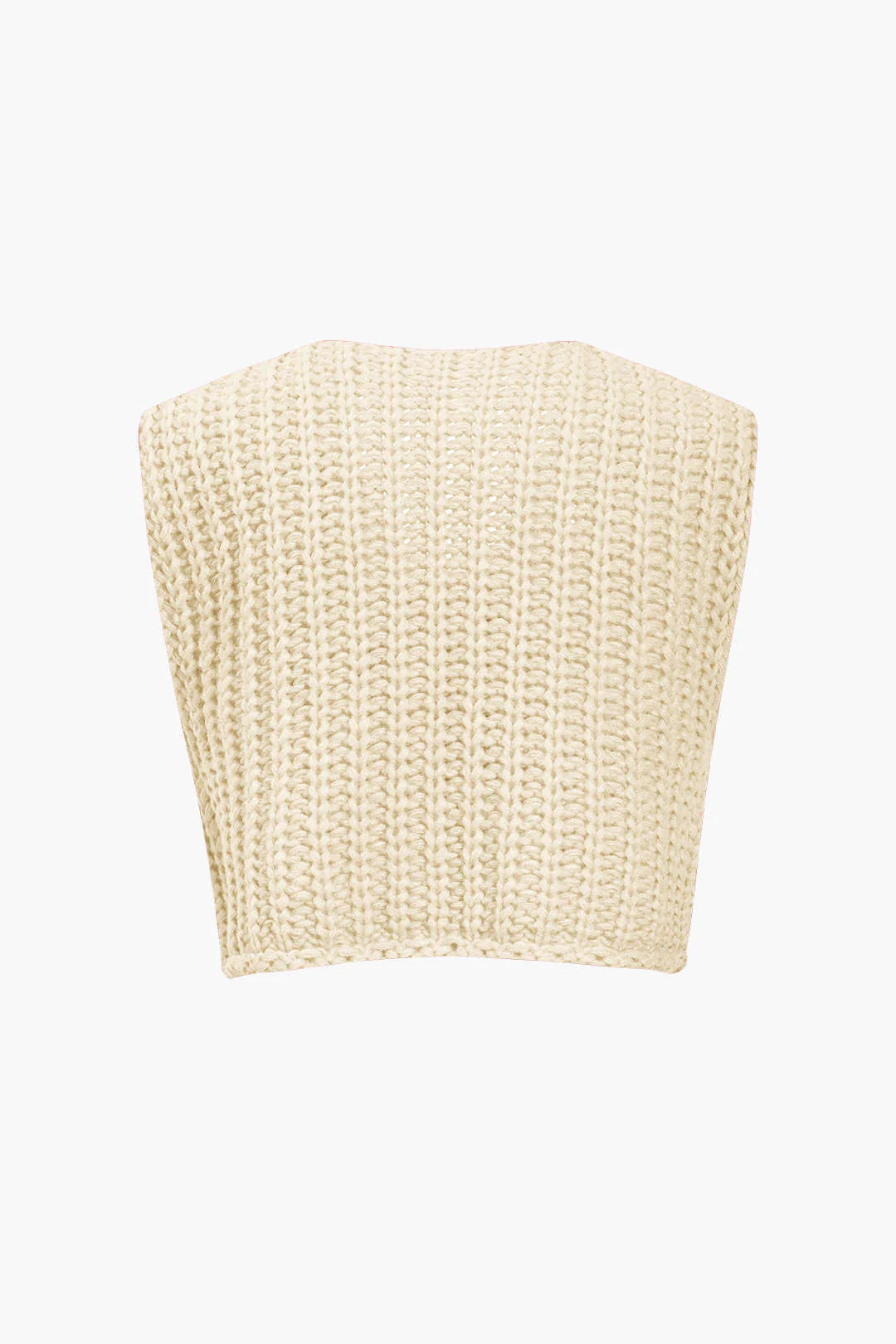 Solid Knit Button Up Vest