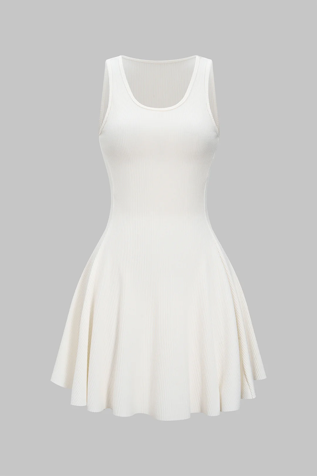 Solid Waist-Cinching Ruched Mini Dress