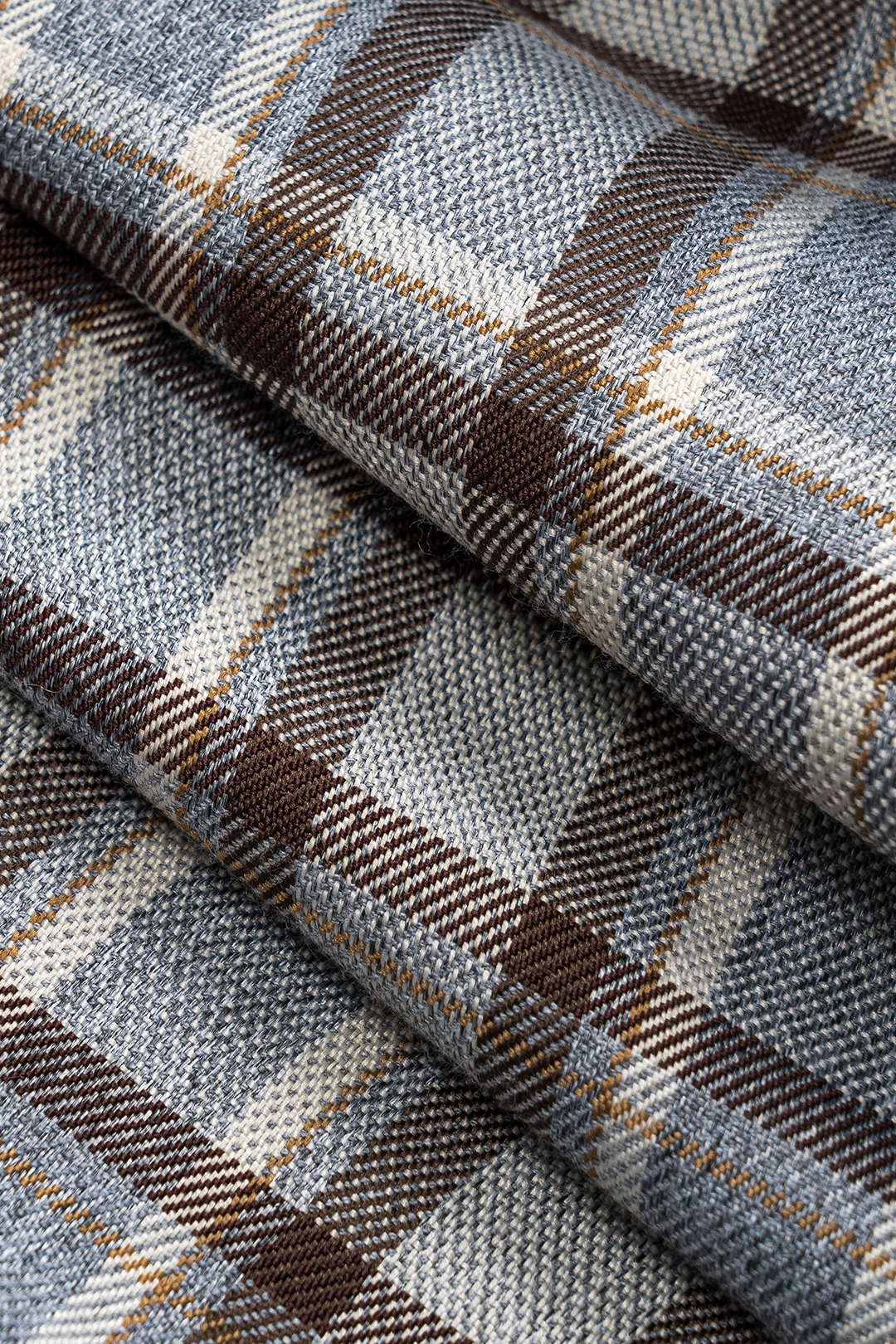 Color Block Plaid Print Denim Patchwork Asymmetrical Skirt