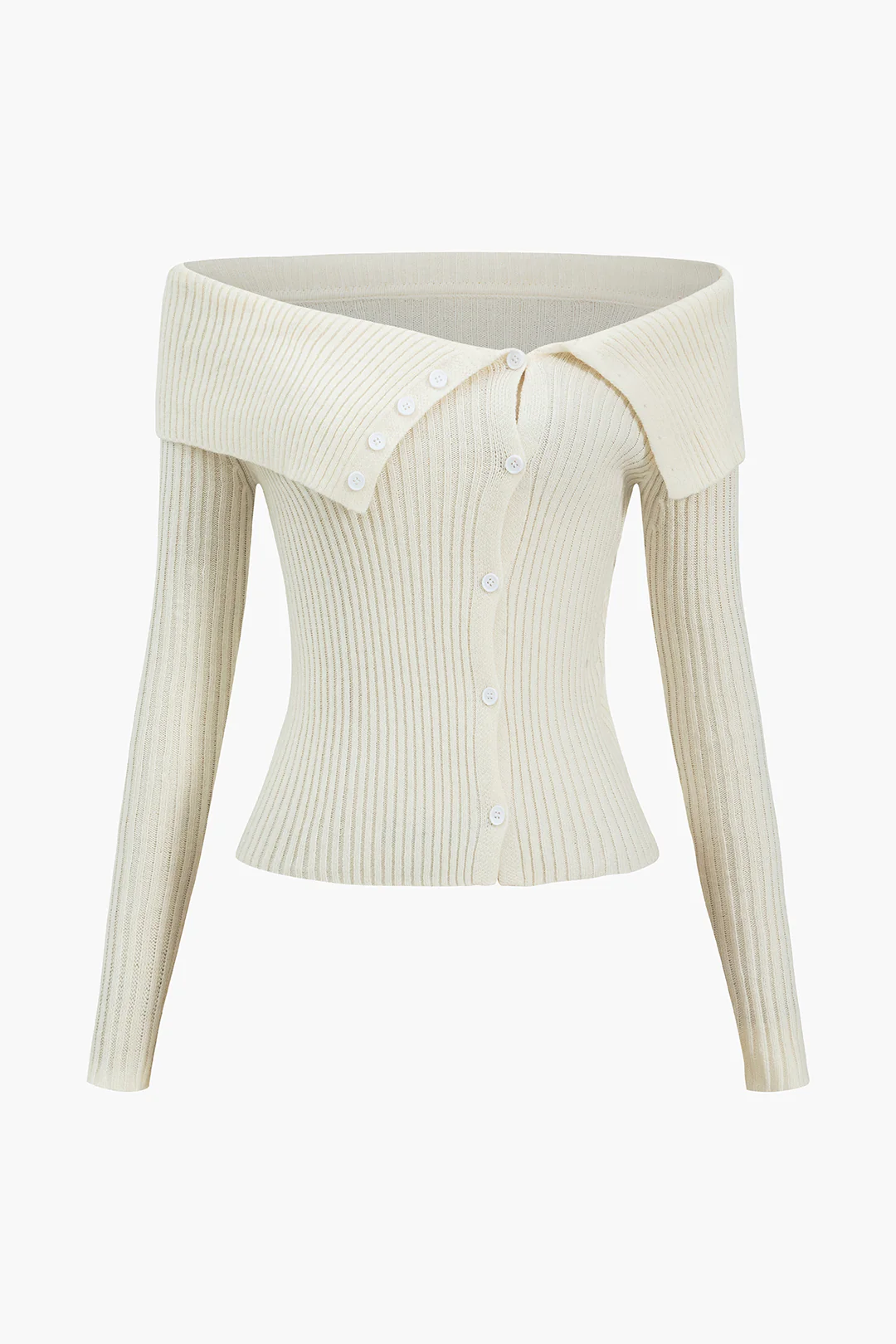 Knit Off Shoulder Long-Sleeve Top