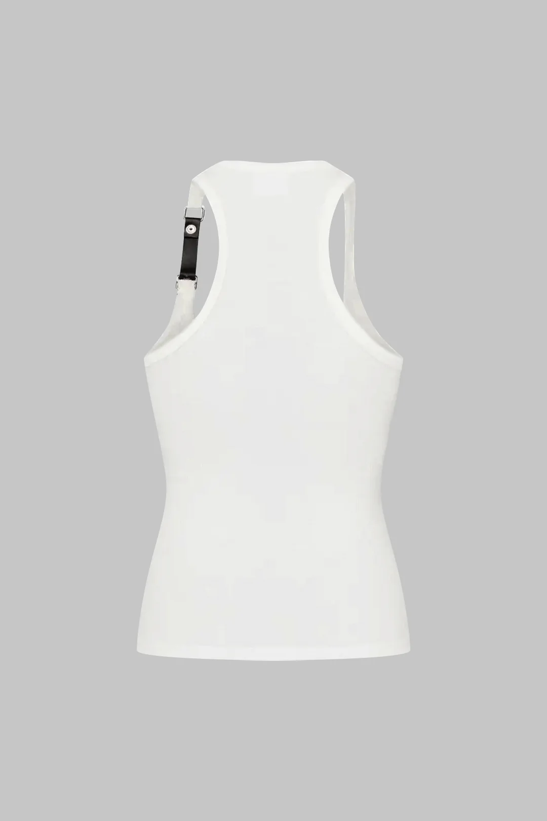 Metallic Decor Ribbed Tank Top