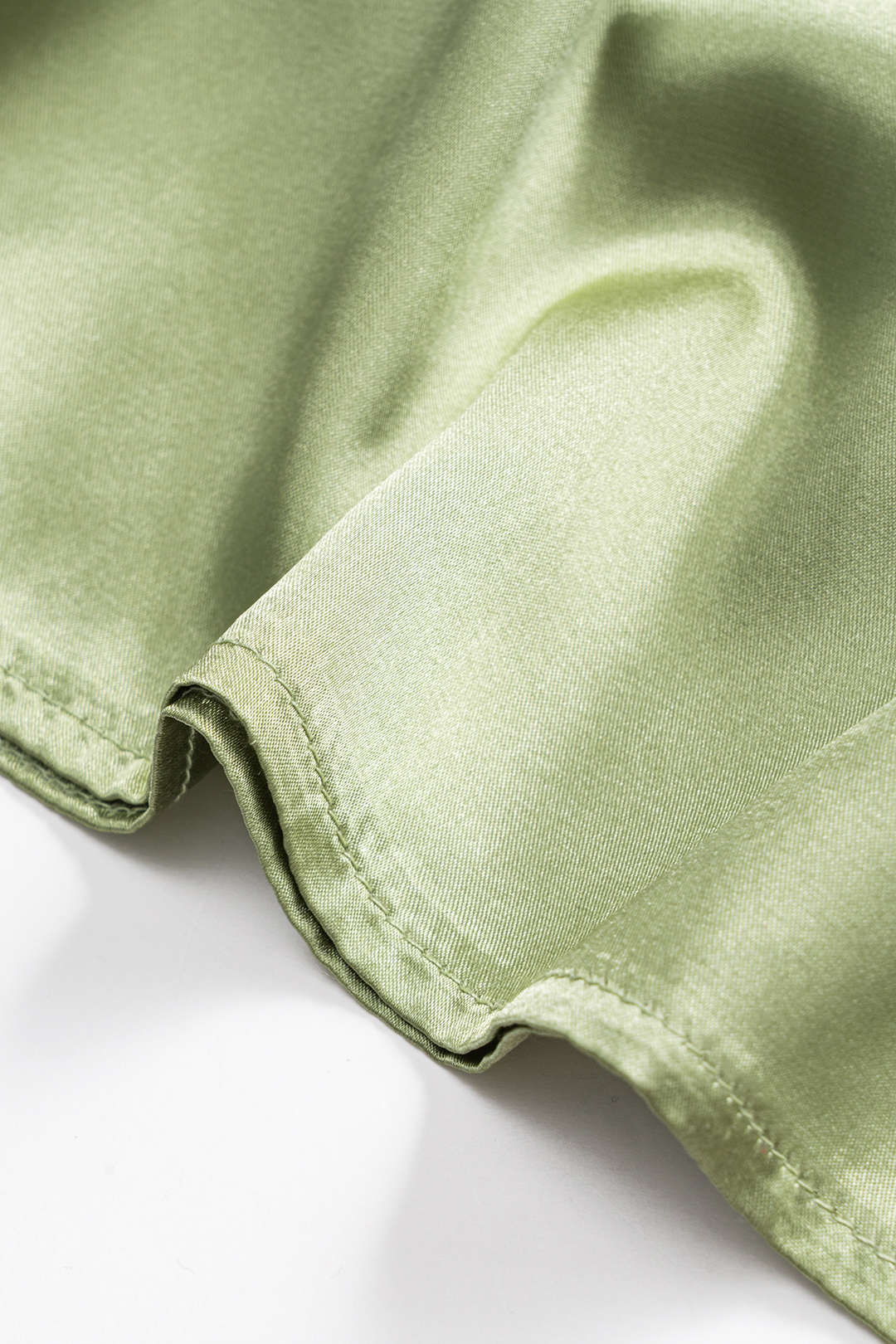 Solid Satin Zippered Skirt