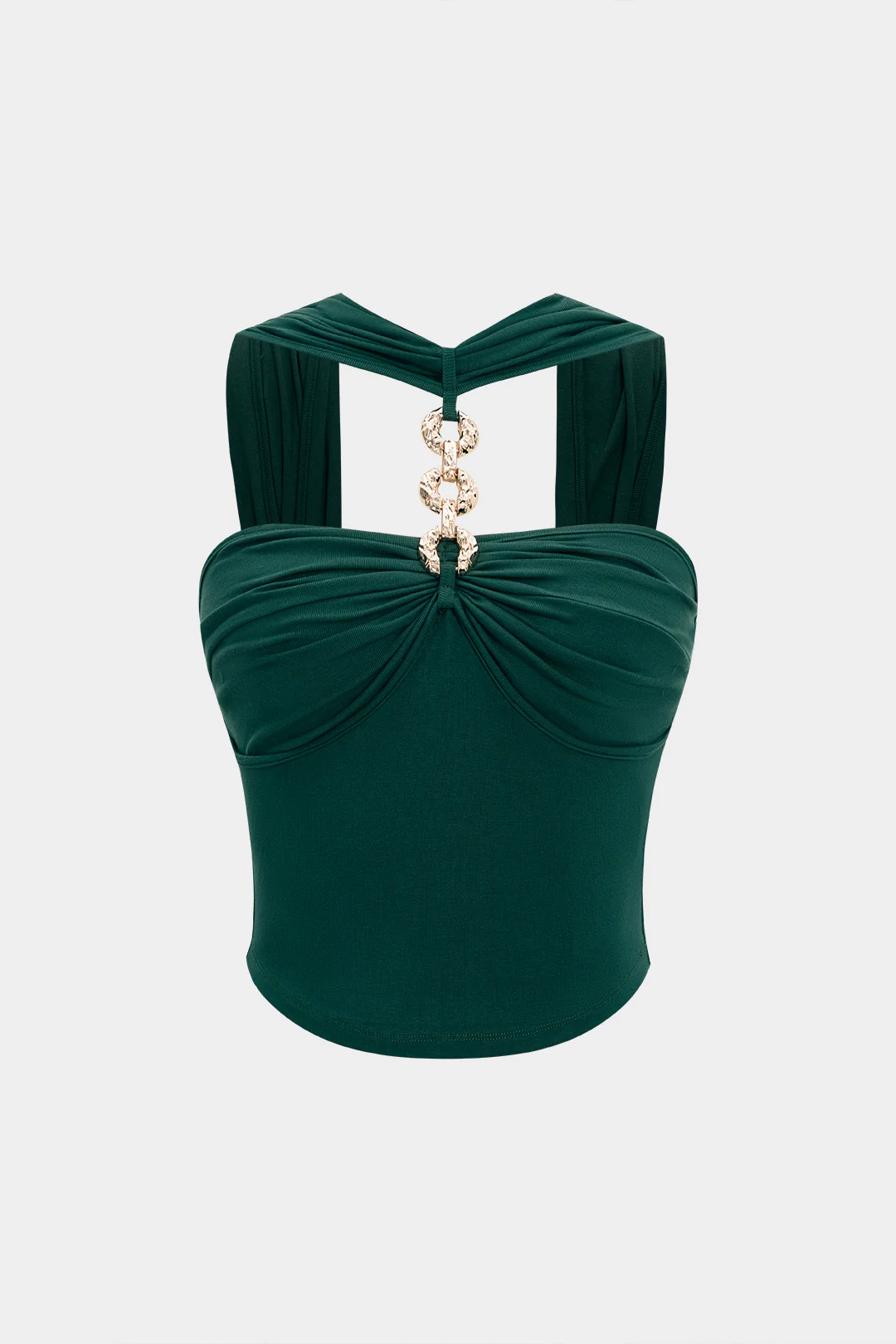 Metallic Backless Sleeveless Top