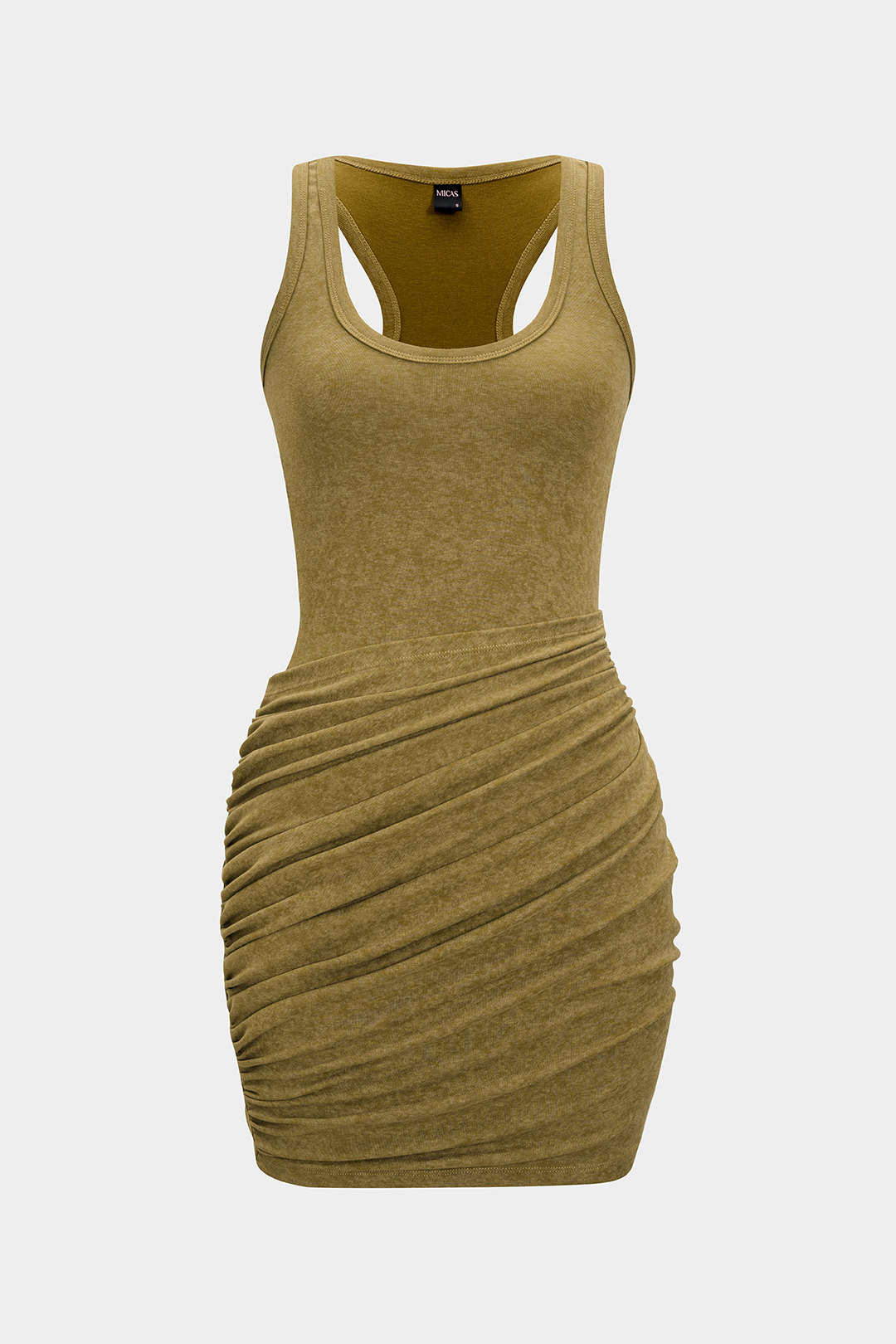 Ruched Tank Sleeveless Mini Dress