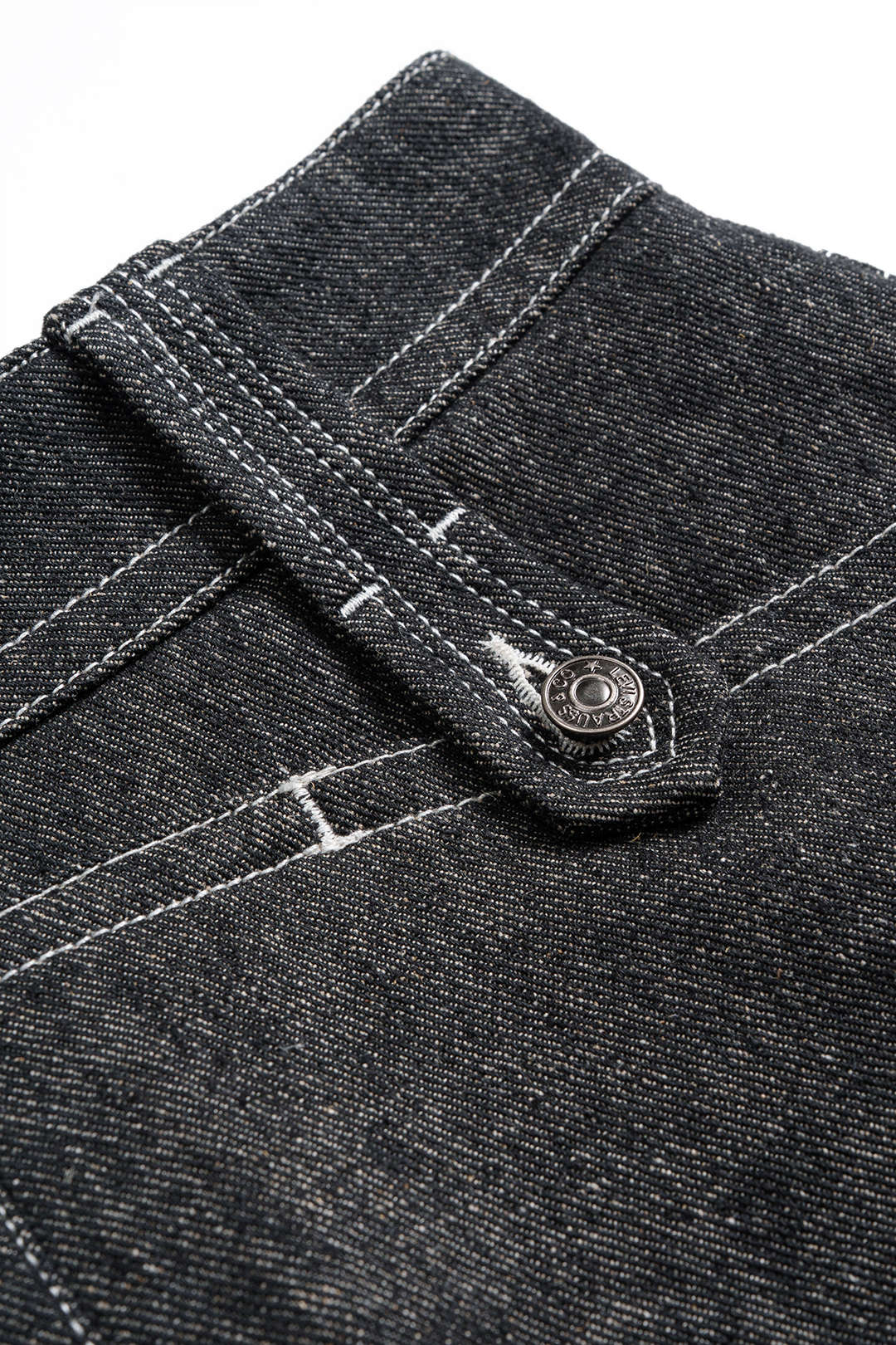 Denim Button Mini Skirt