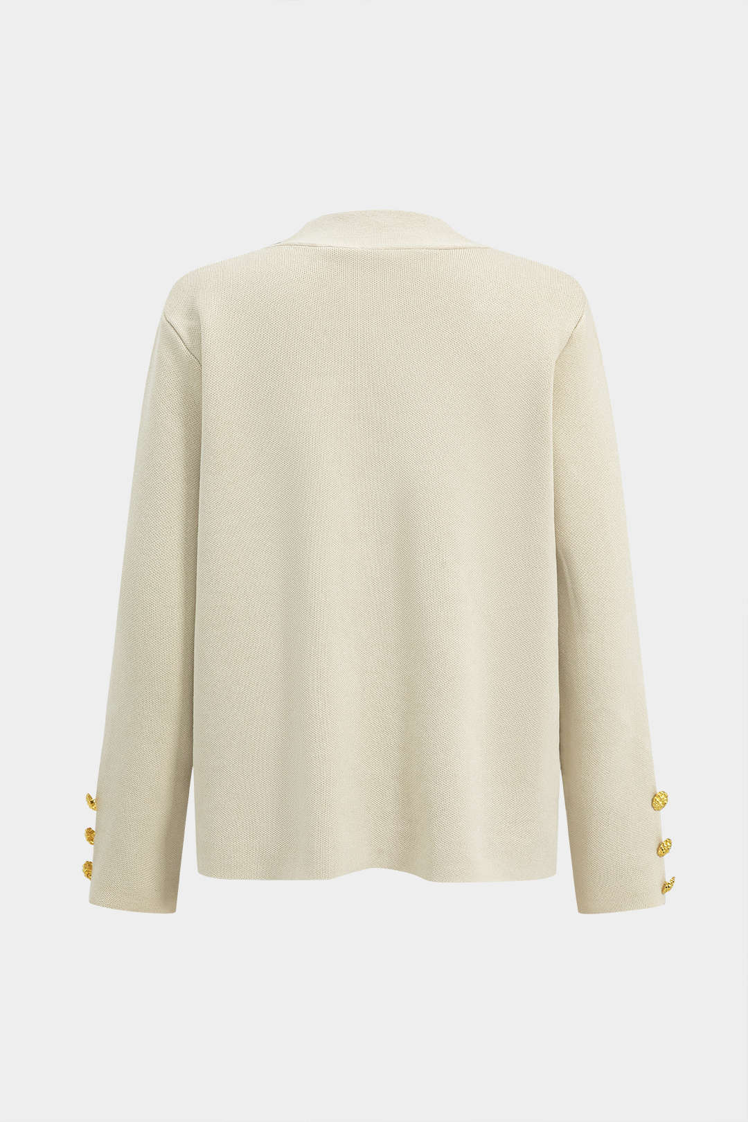 Button-Design Knit Cardigan and Wide-Leg Pants Set