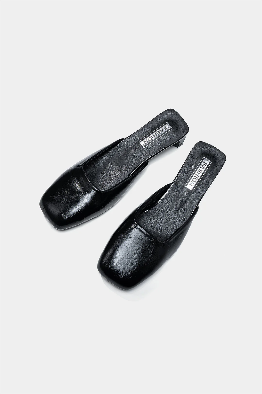 Leather Square Toe High Heels