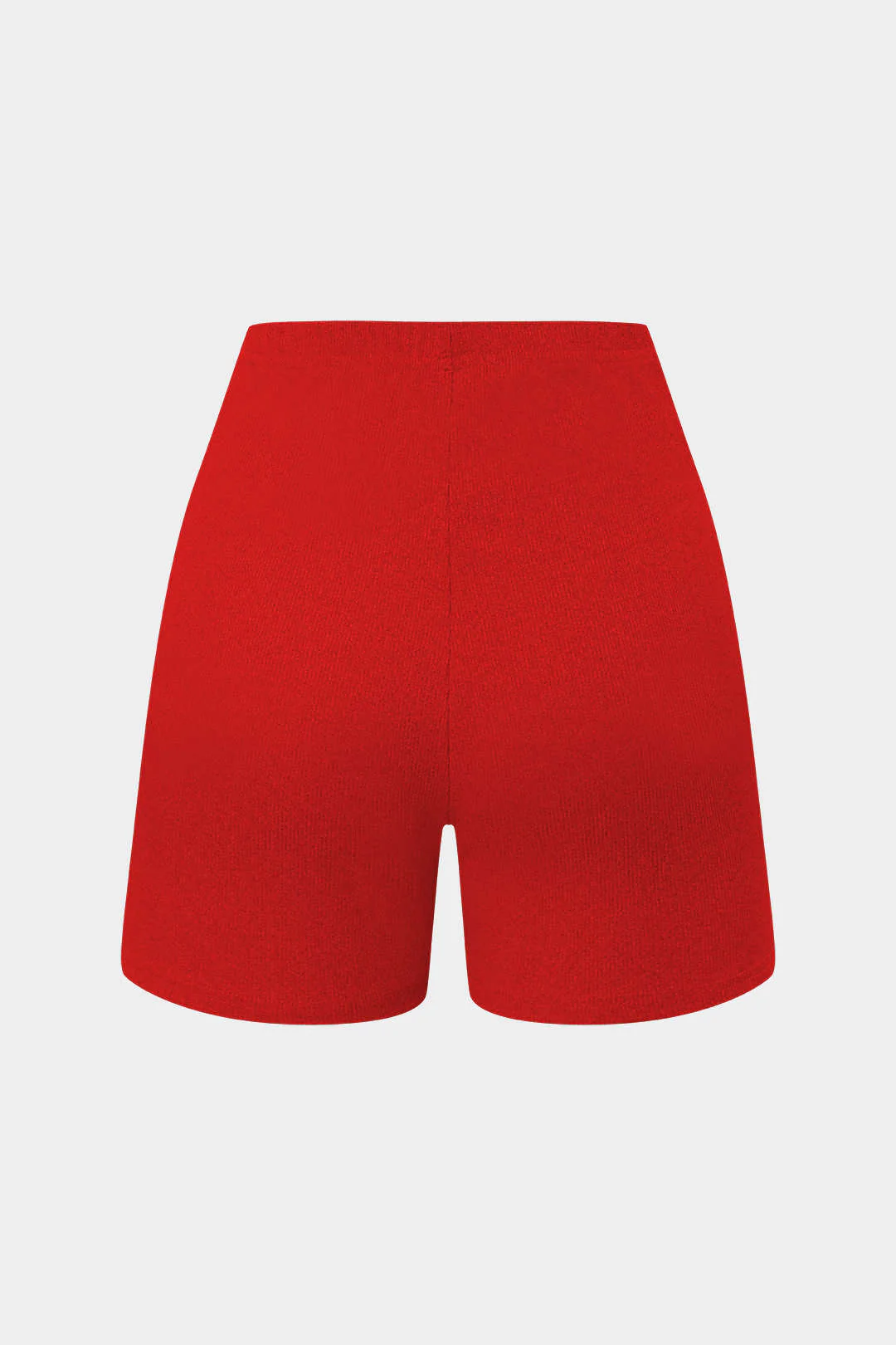 Simple Solid Knit Strapless Top and Shorts Set