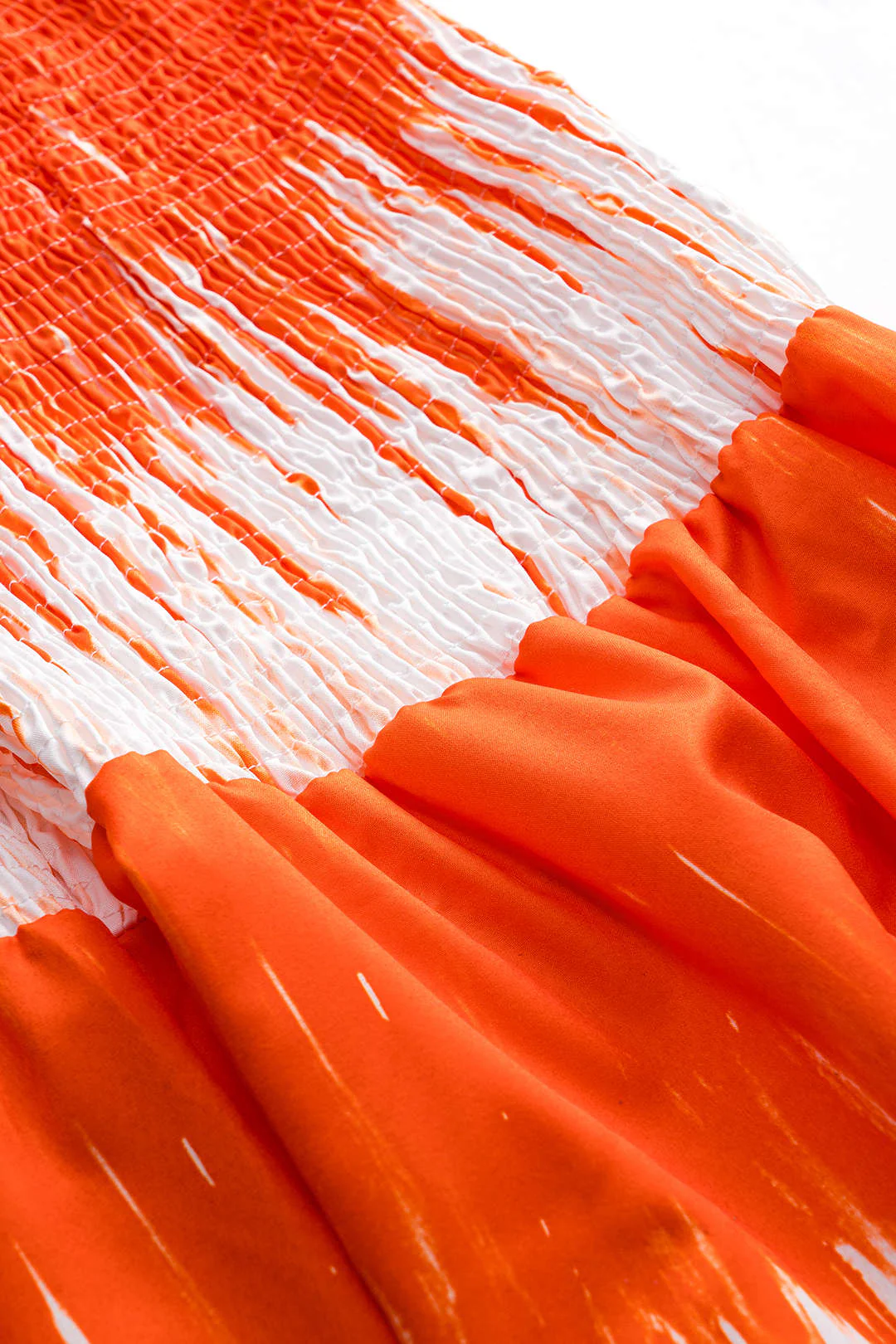 Tropical Print Ruffled V-Neck Tie-Front Top and Ruched High-Waist Wide-Leg Pants Set