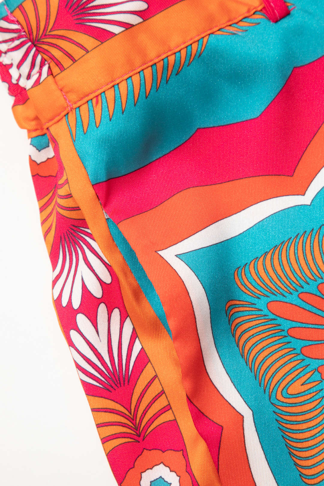 Printed High-Waisted Wide-Leg Trousers