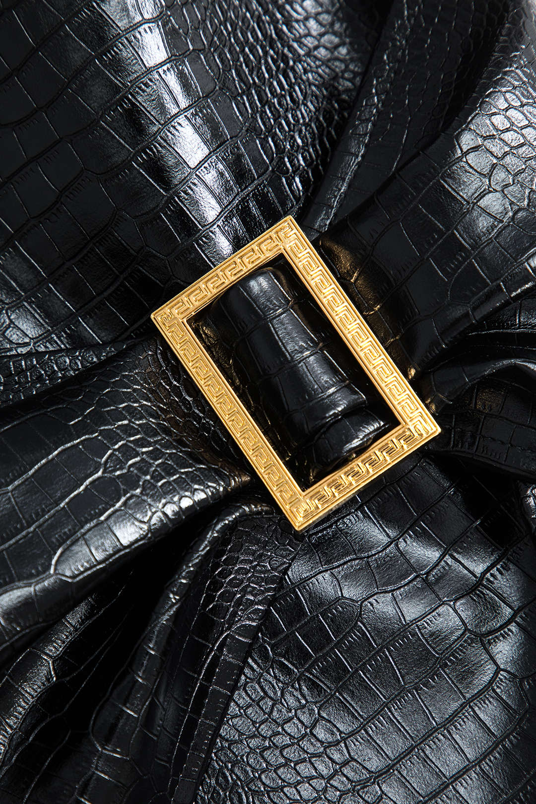 Faux Leather Patchwork Long-Sleeved Mini Dress