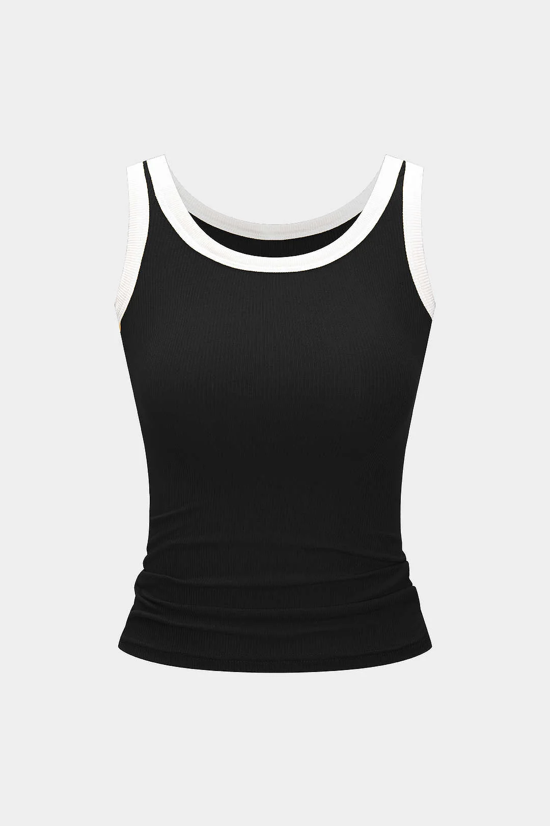 Ribbed Contrast Tank Top
