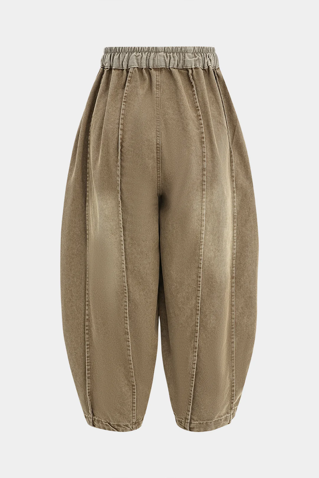 Faded Wide Leg Barrel Denim Jeans