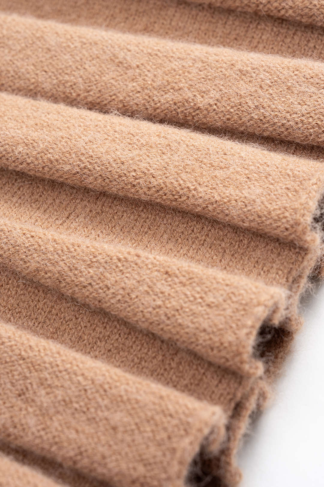 Cable Knit Strapless Pleated Mini Dress