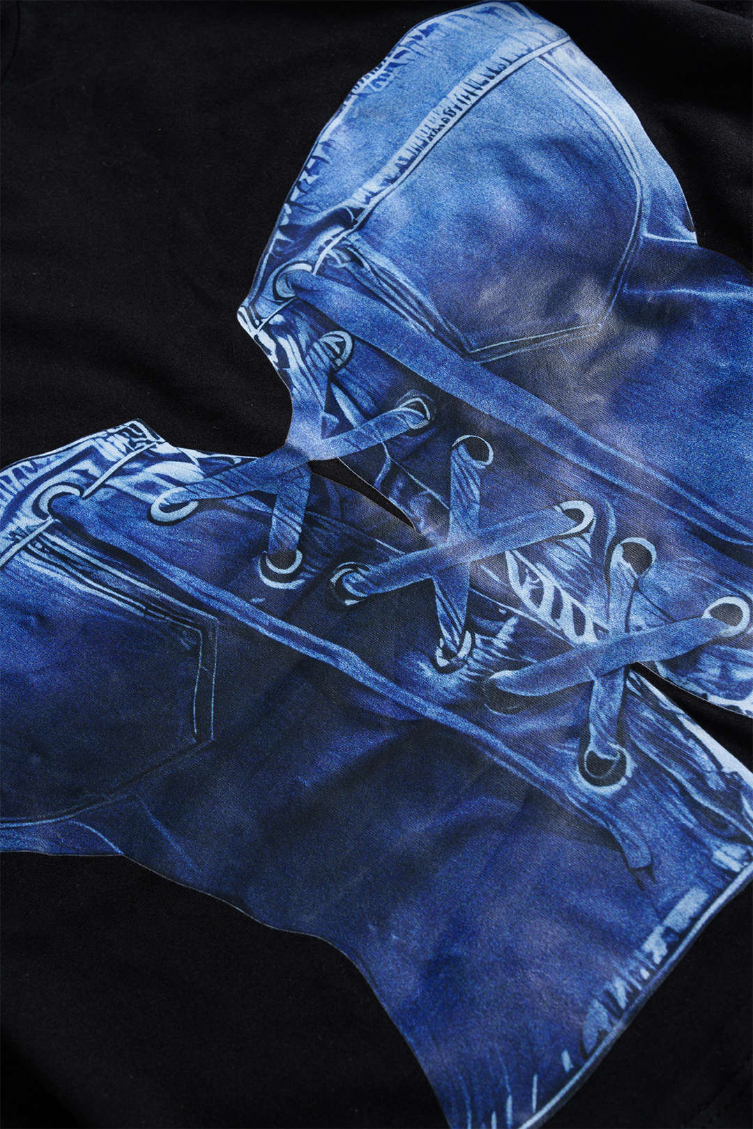 Plus Size Printed Denim Short Sleeve T-Shirt