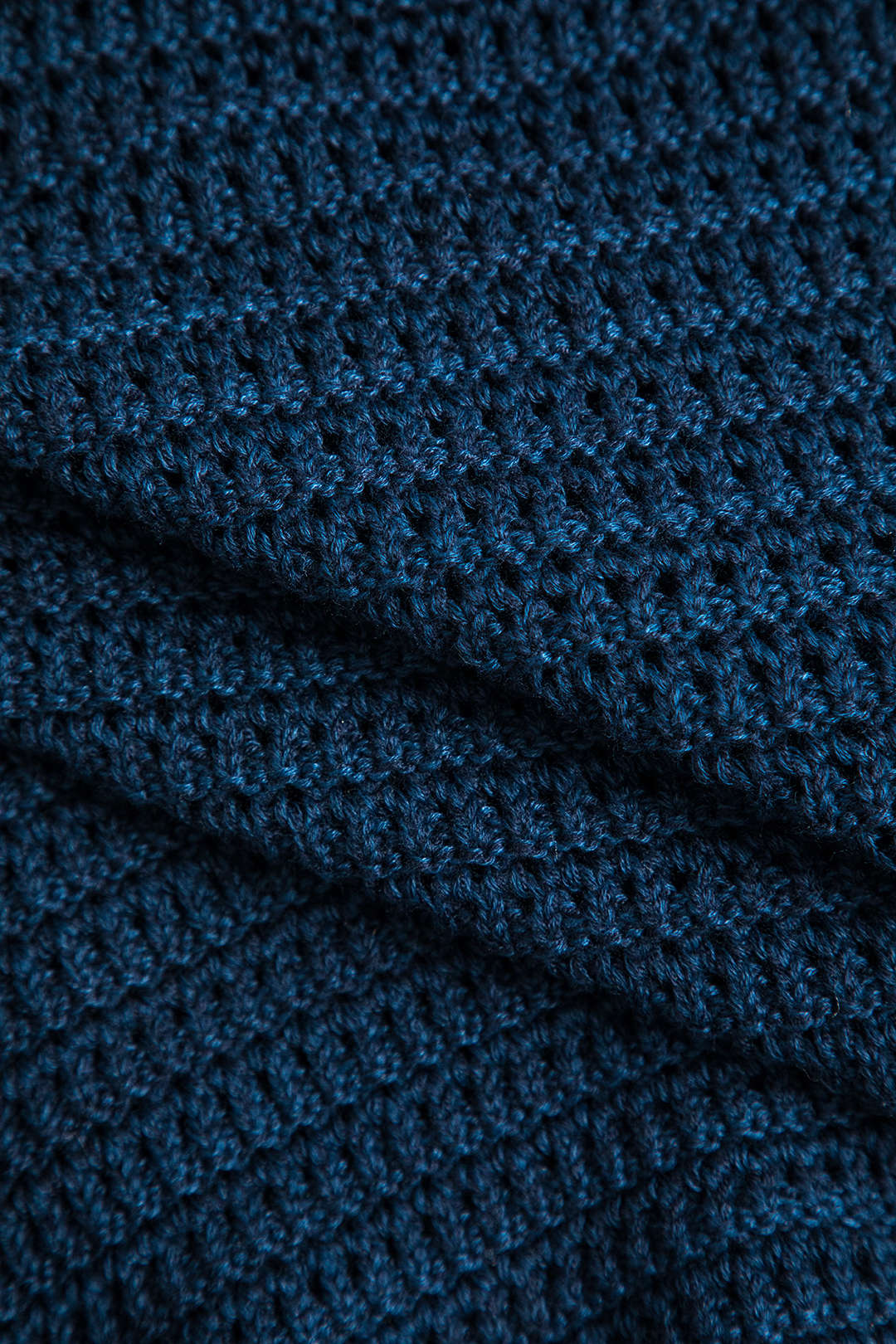 Knitted Button Asymmetric Long-Sleeve Top