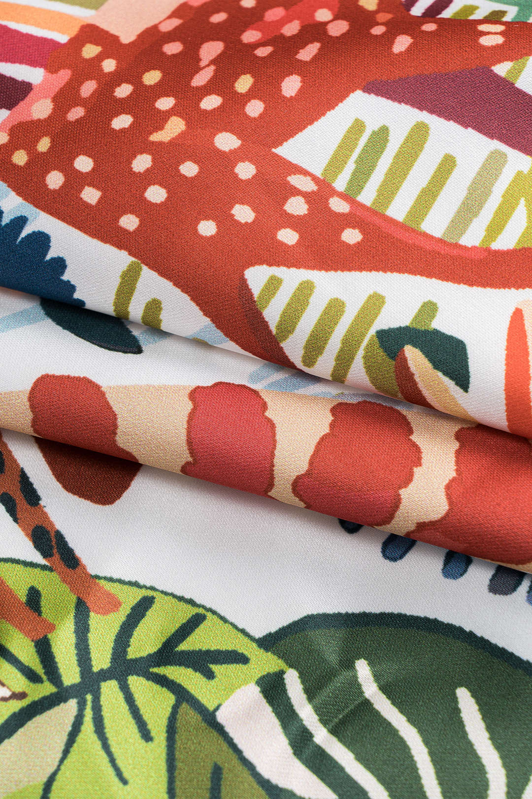 Plus Size Tropical Print Satin Tie-Front Skirt