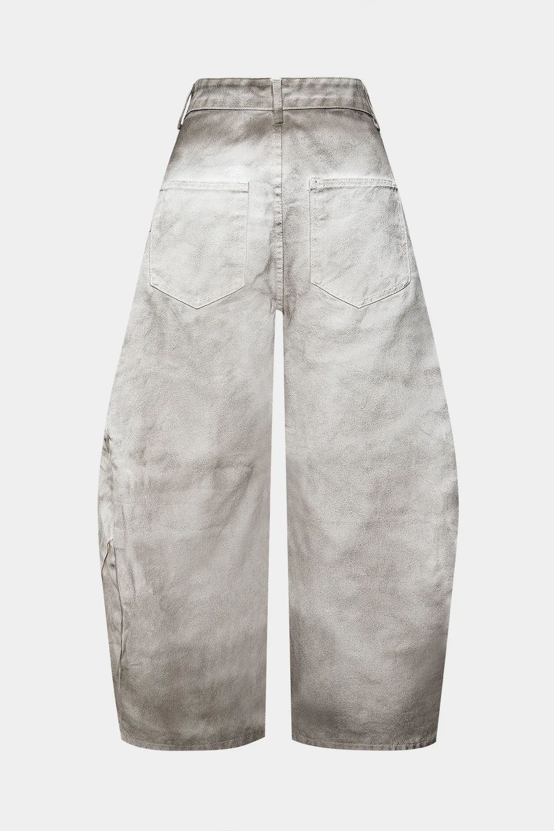 Denim Washed Wide Leg Barrel Jeans