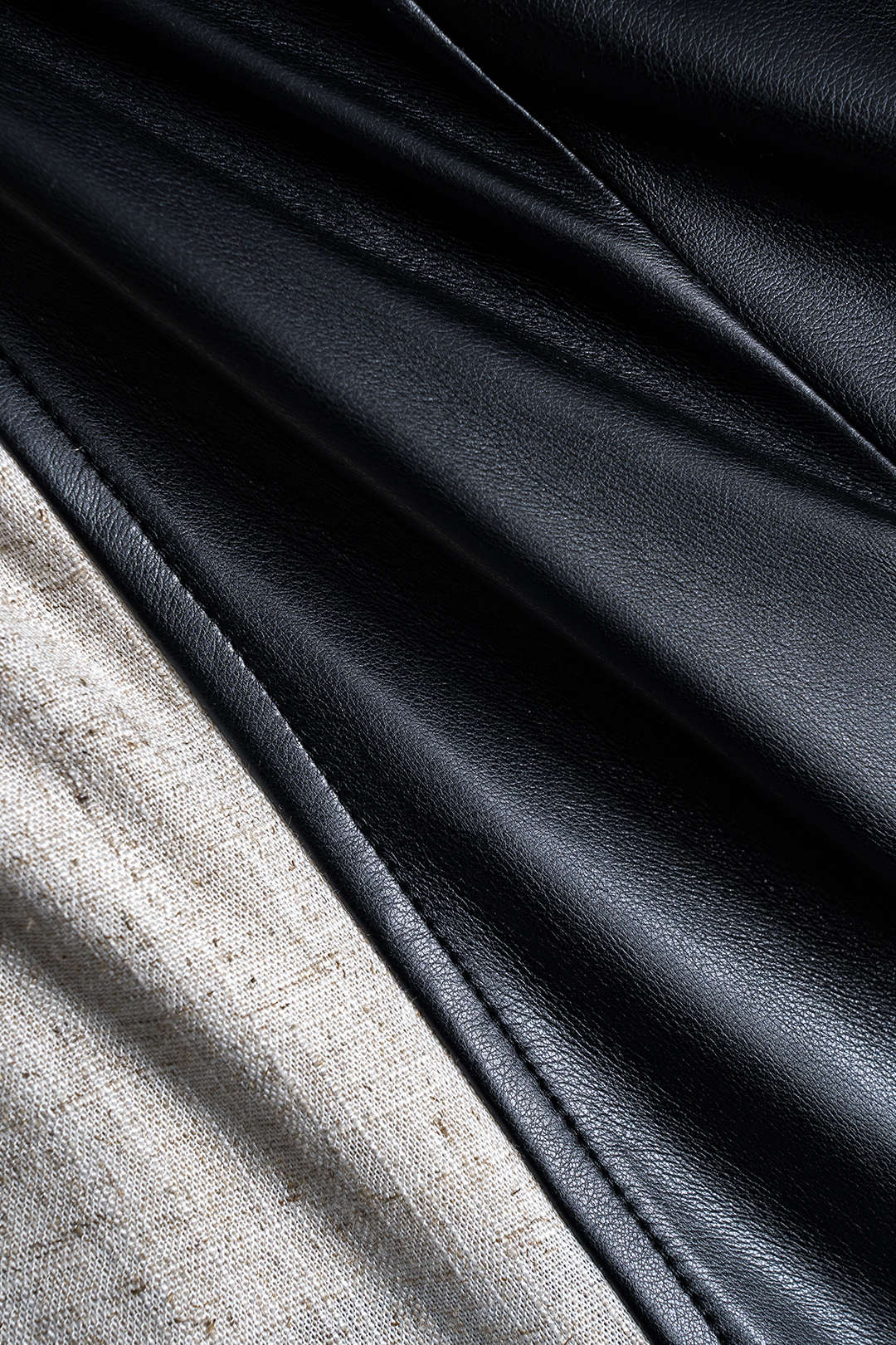 Metallic Patchwork Faux Leather Trousers