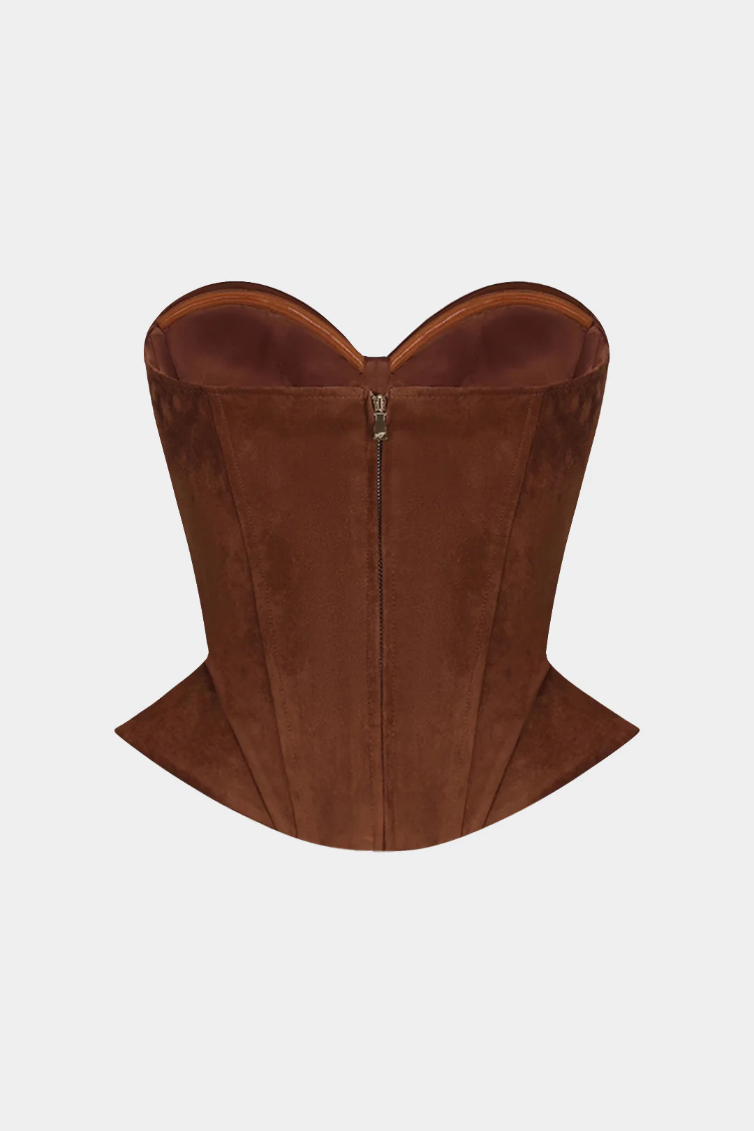 Suede Corset Crop Top