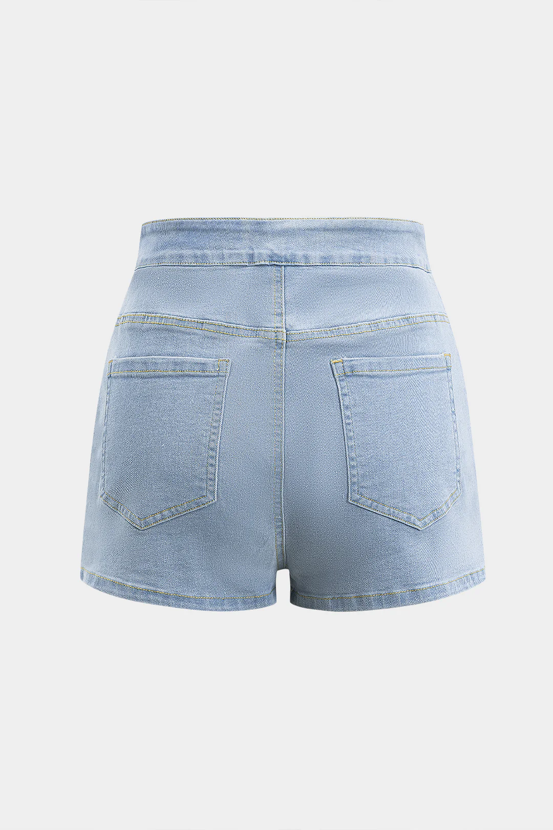 Denim Asymmetry Pocket Shorts