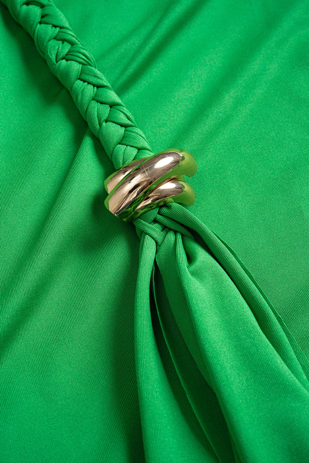 Metallic Braided Ruched Decorative Skirt