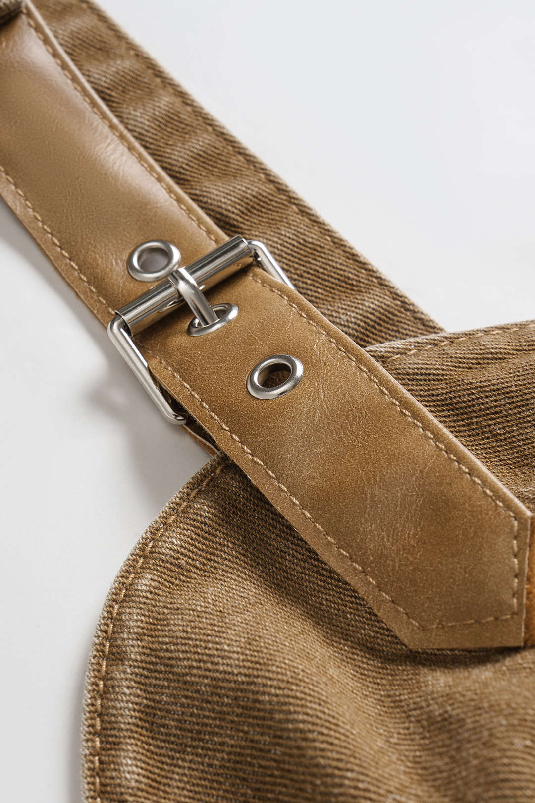 Plus Size Denim Zipper Patchwork Cropped Top