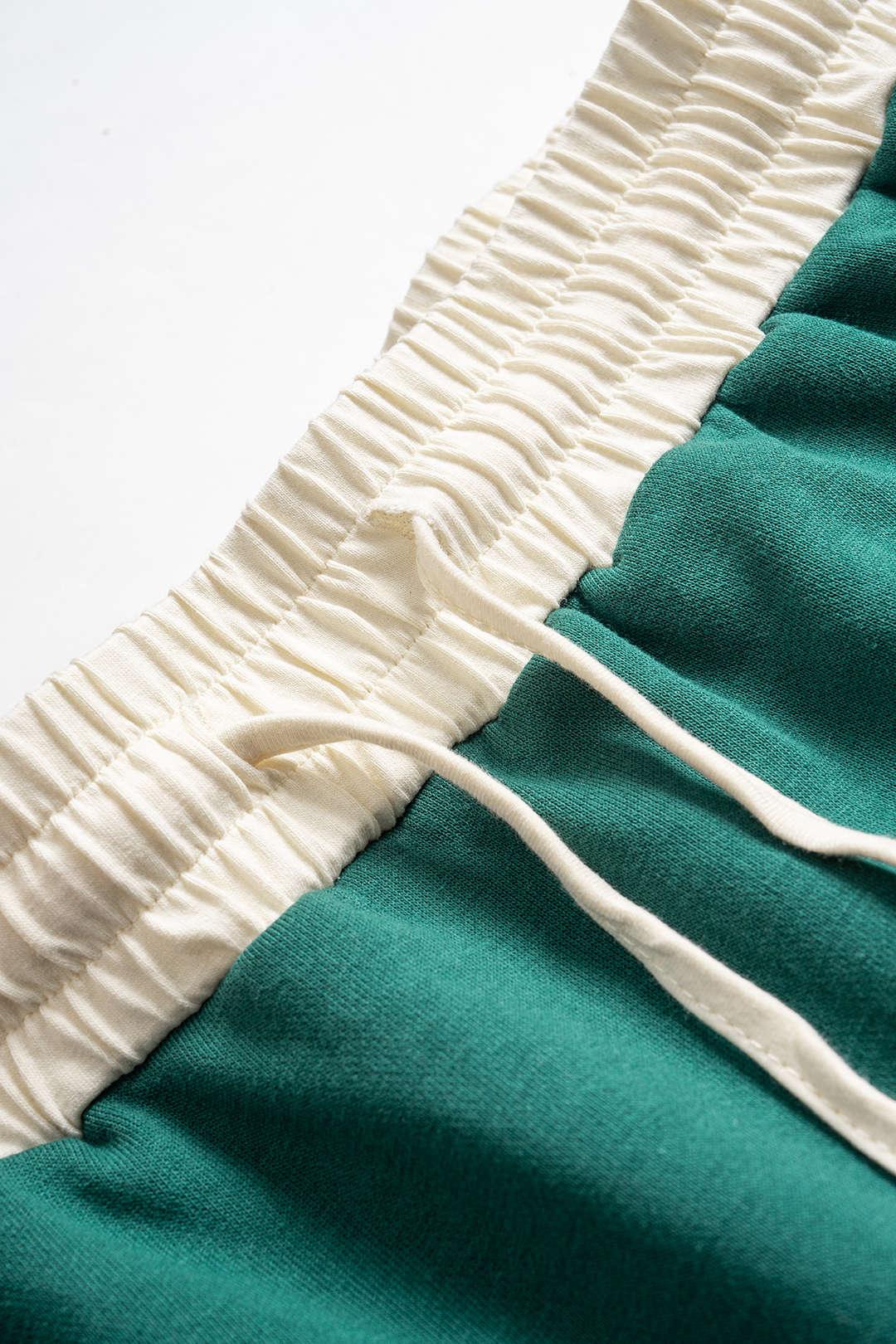 Contrasting Long Sleeve Top and Drawstring Skirt Set