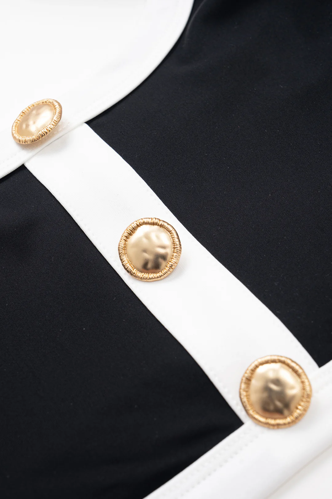 Contrast Print Retro Metal Button Tank Top and Binding Skirt Set