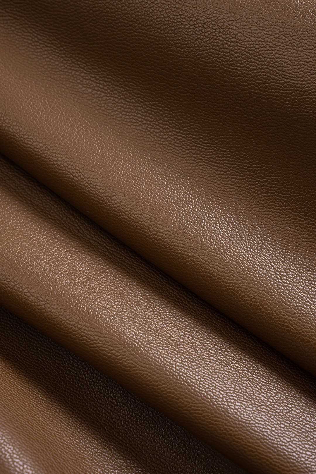 Faux Leather Metallic Button Belted Skirt