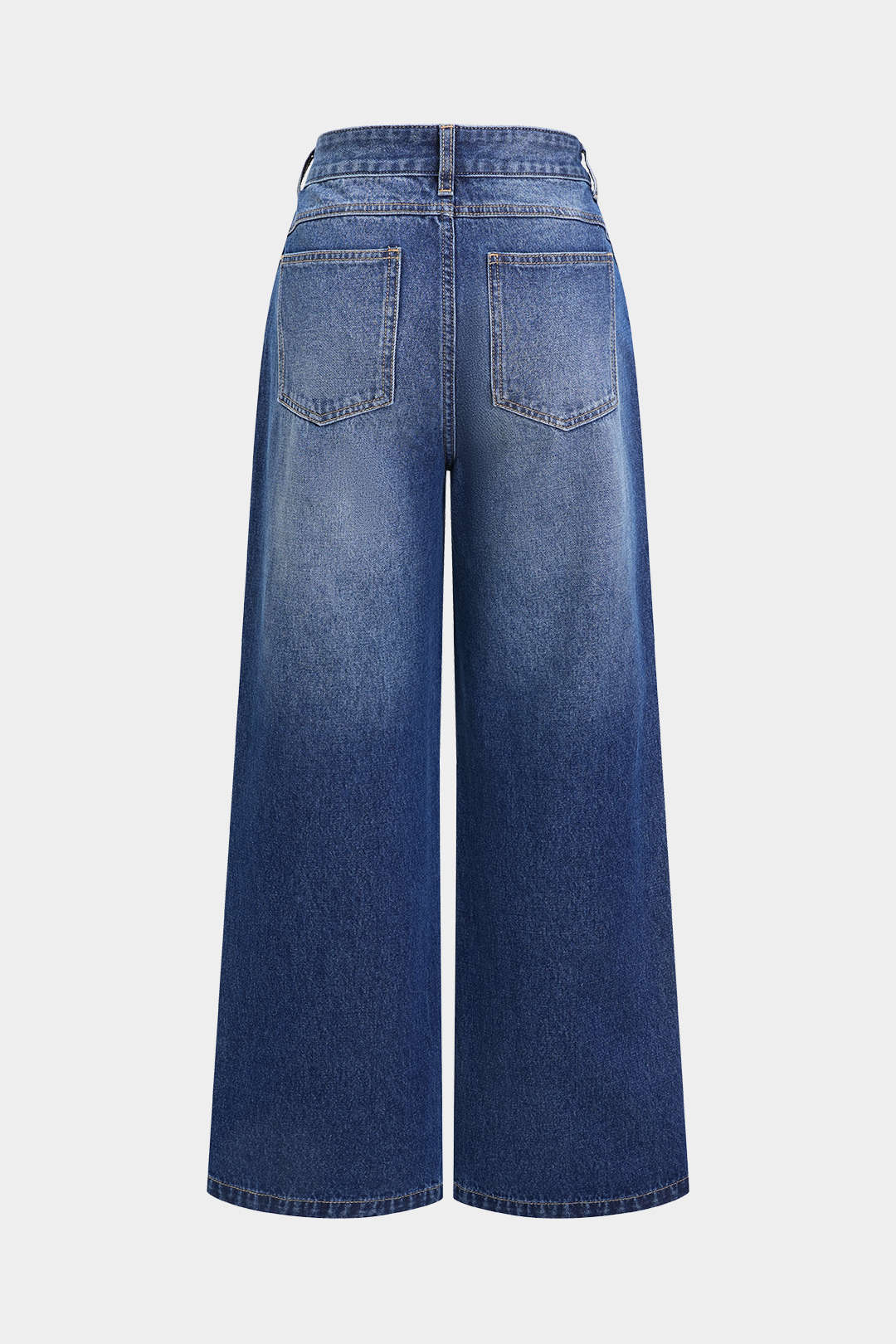 Patchwork Straight Leg Denim Jeans