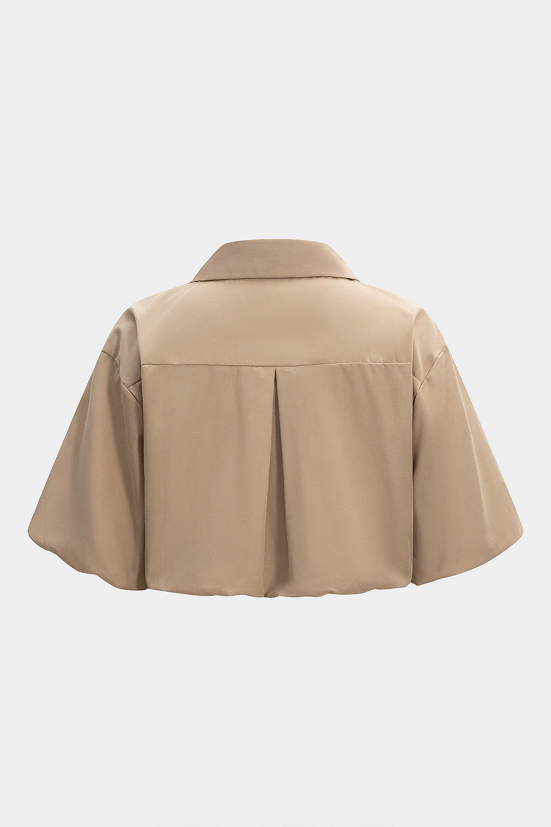 Ruched Zipper Short Sleeve Shirt