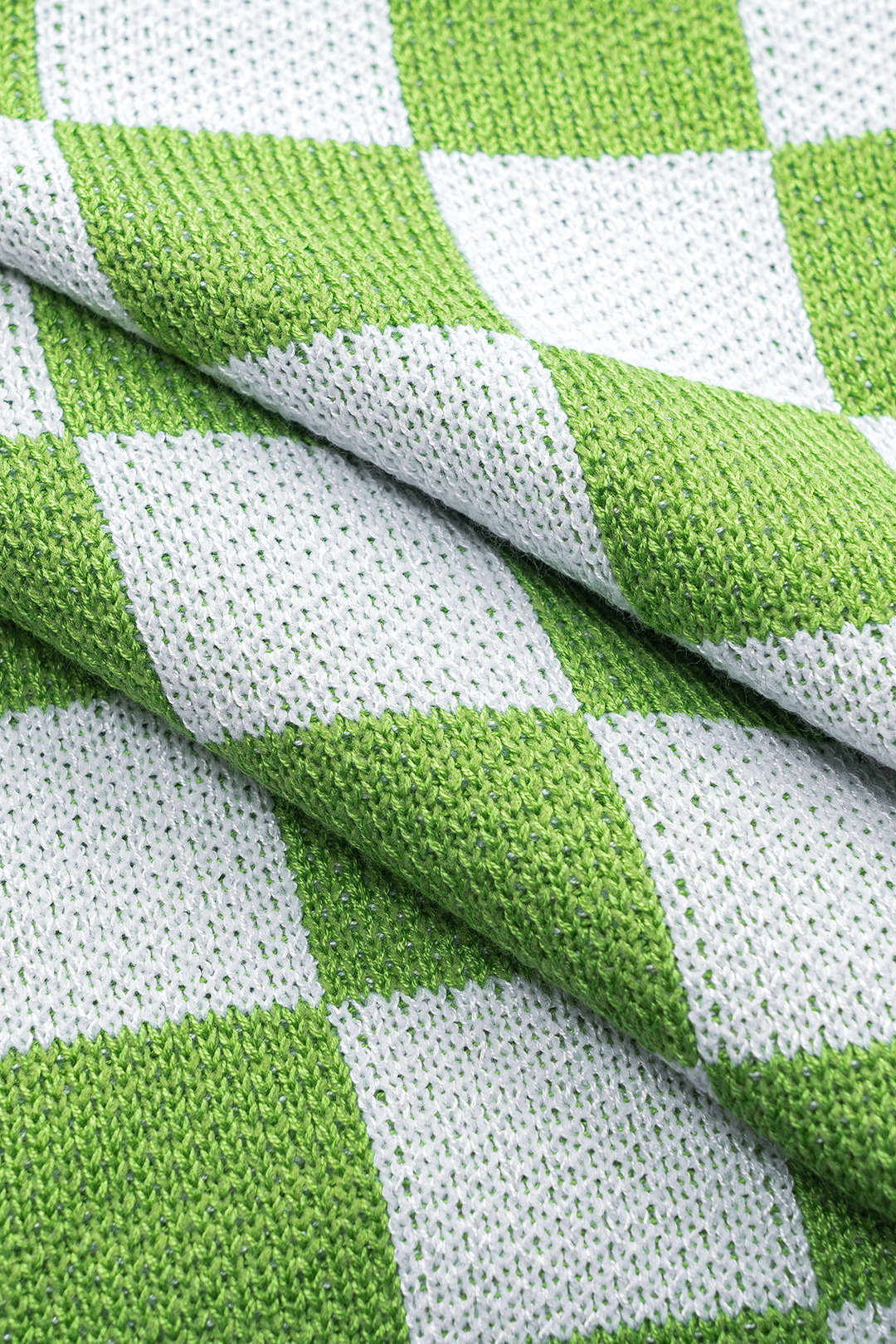 Contrast Pattern Knit Crop Top And Skirt Set