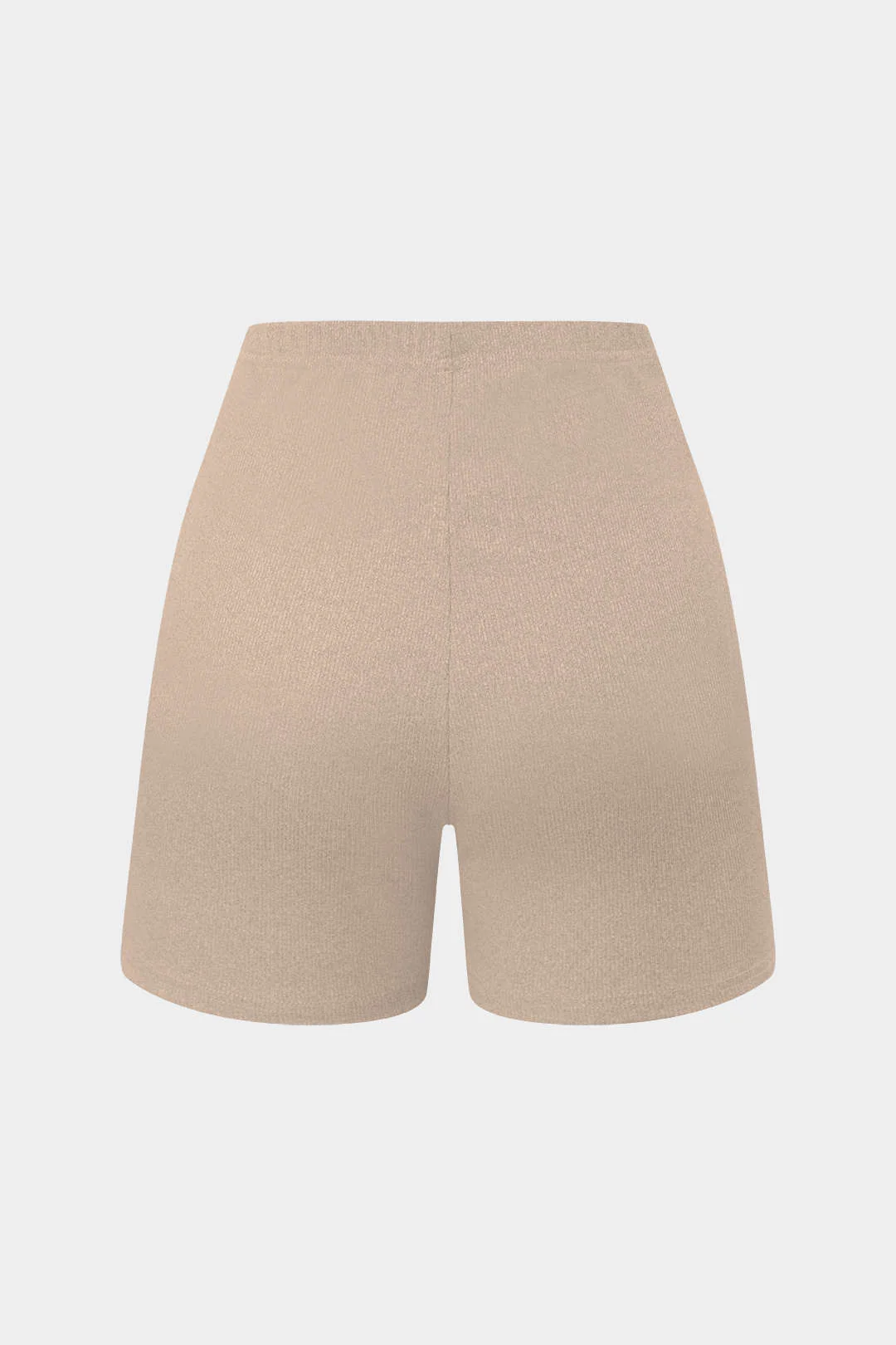 Simple Solid Knit Strapless Top and Shorts Set