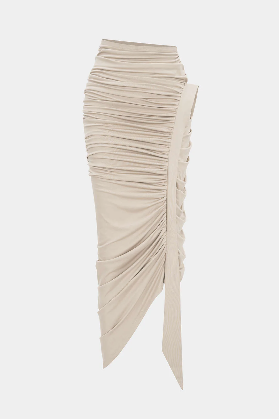 Ruched Asymmetric Skirt