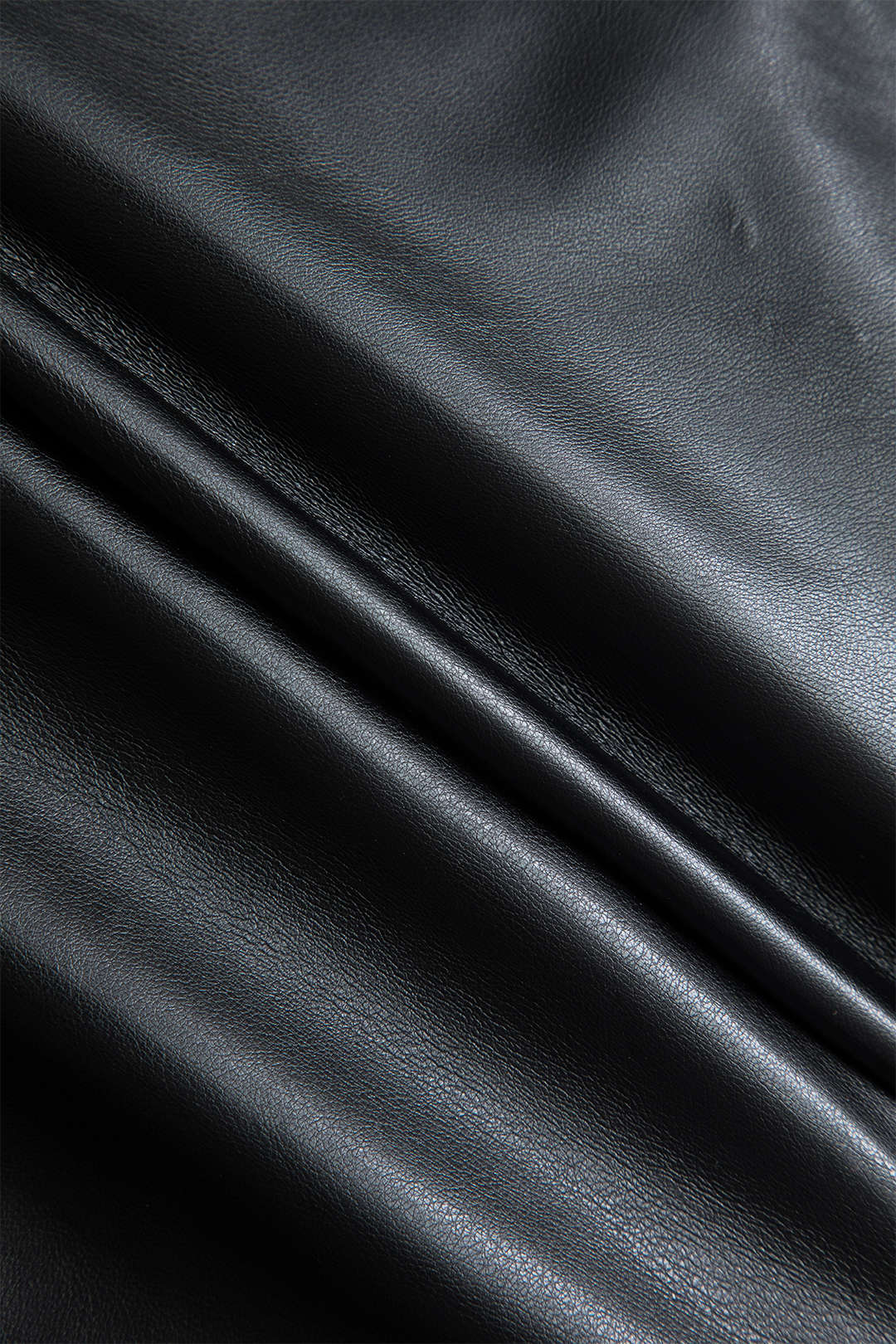 Button Detail Twisted Front Faux Leather Crop Tank Top