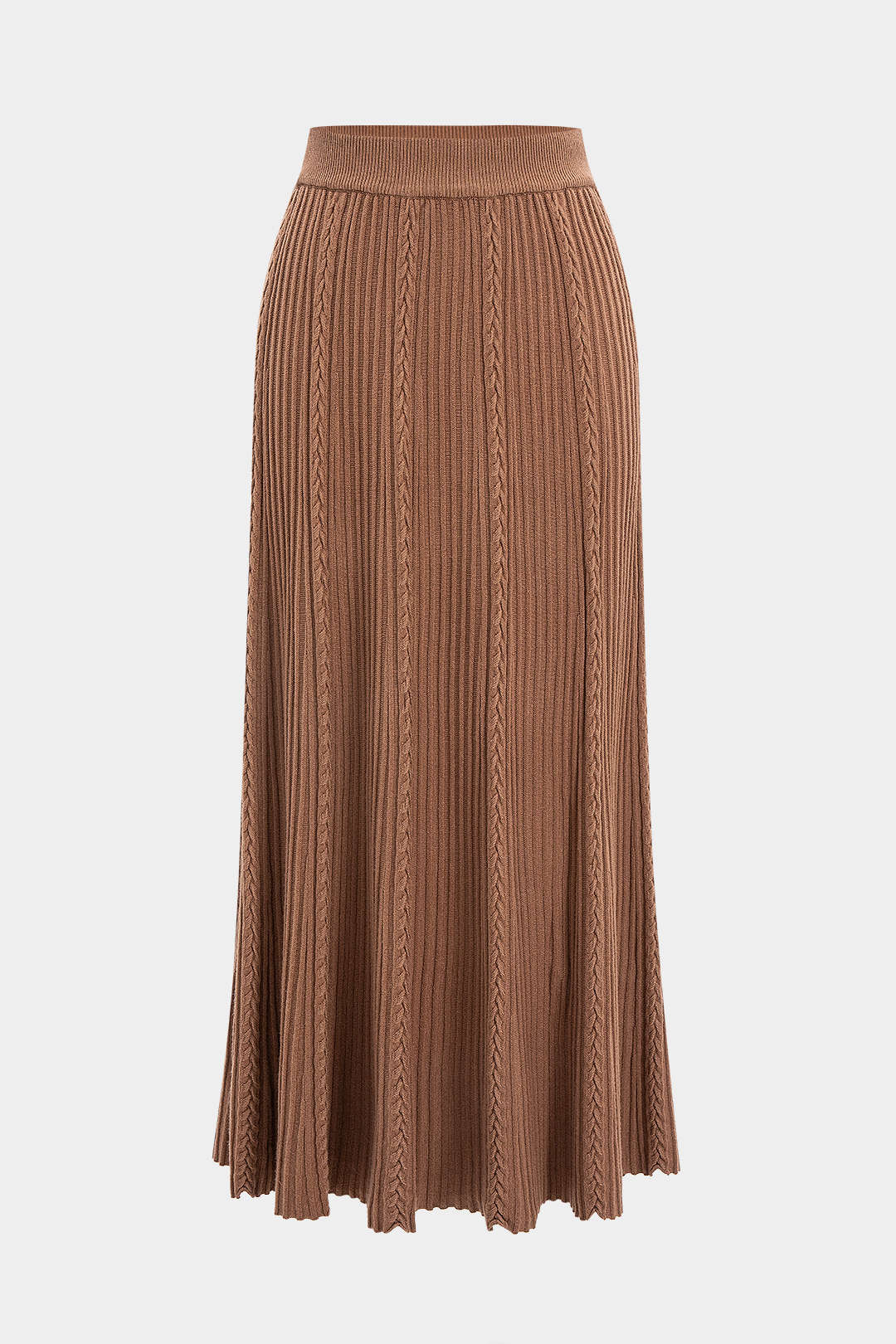 Knit Braided Ruched Skirt