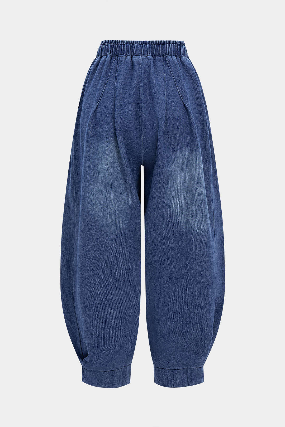 Shirred Lantern Denim Jeans